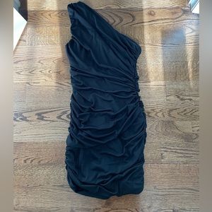 Black off shoulder dress